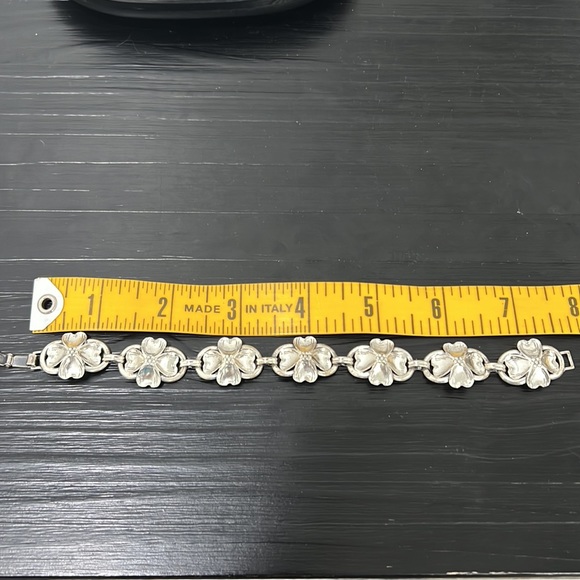 Danecraft Vintage Sterling Marked Set with Bracelet Brooch + Screw Back Earrings - Picture 11 of 11